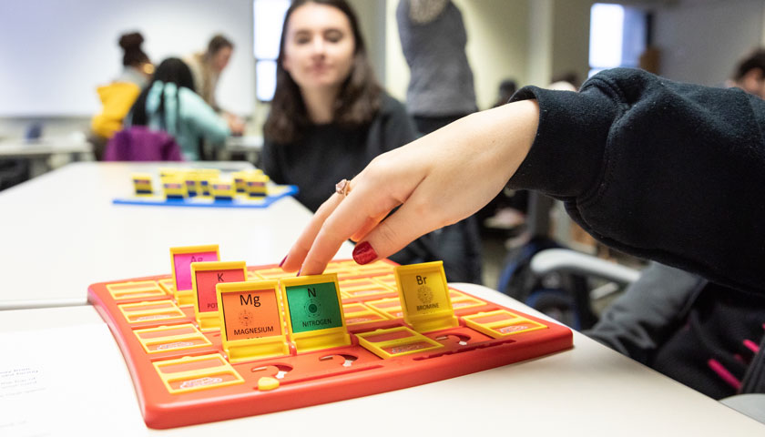 Students playing Chemistry Guess Who