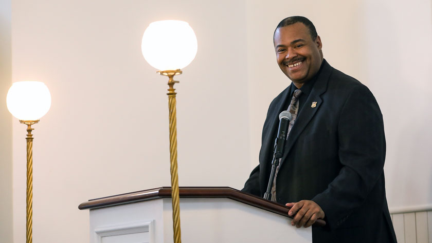 Commissioner Gross speaks at the annual Martin Luther King, Jr. Luncheon