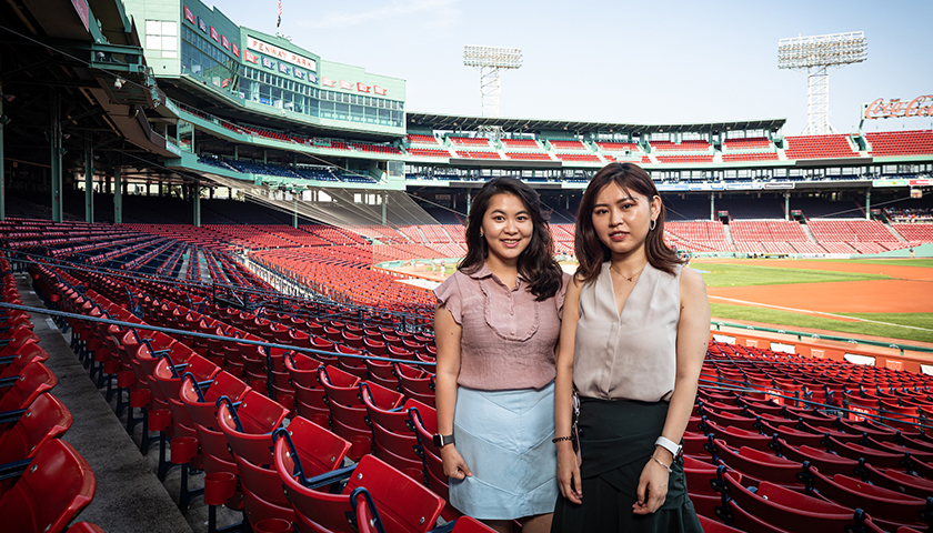 Emily Lin & Helen Huang at Fenway Park