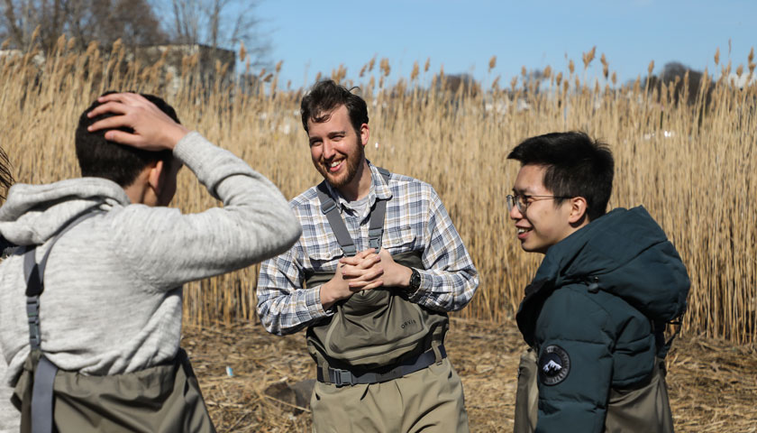 Chris Hirsch at the salt marsh