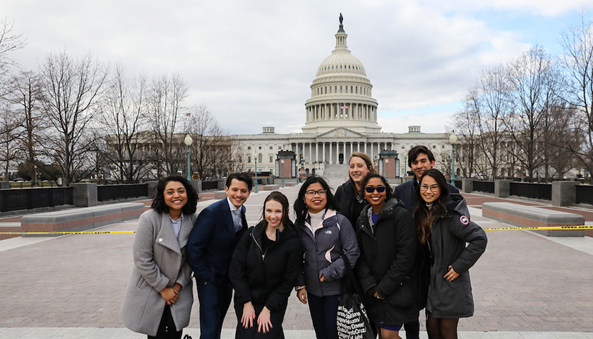 Group photo in front of Capitol building