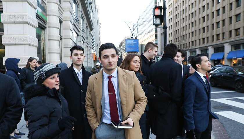 Students walking in DC