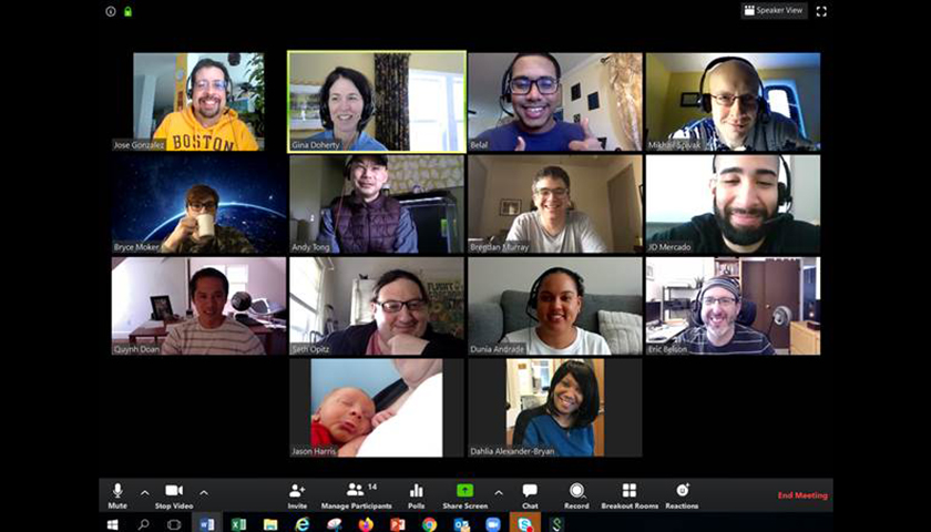 Screenshot of IRT Zoom meeting with 14 people
