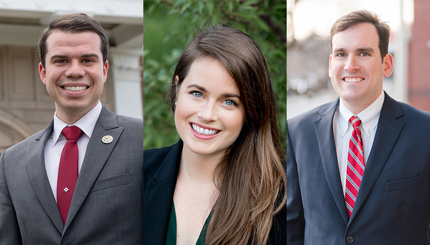Michael Nicholson JD’21, Meghan Kilcoyne JD’21, and John Cronin JD’22