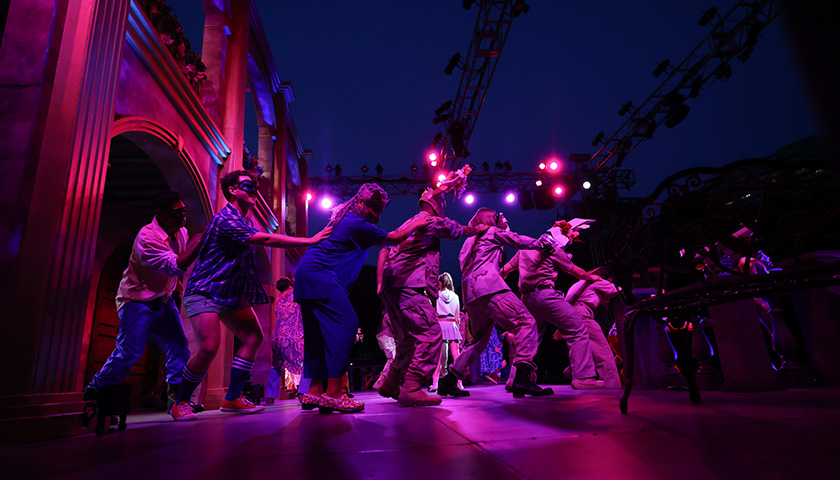 A wild stage dance during "Much Ado About Nothing" on the Boston Common 2022