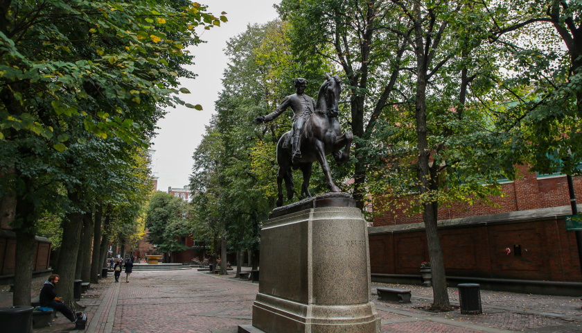 Paul Revere statue in Boston's North End