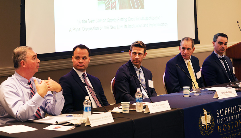 Panelists at the fall 2022 Moakley Breakfast Forum