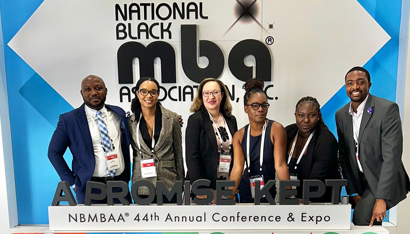 Sein Dokubo, Rochelle Fearon, Ana De Pina, Jenny Joseph-Hayle, Mary Ogunsola, and Montgomery Thomas at the 2022 NBMBAA conference in Atlanta