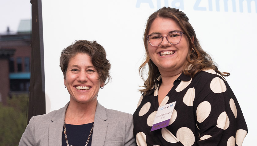 Professor Lauren Nolfo-Clements and Ajia Zimmerman