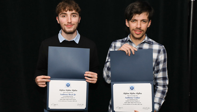 Students Anthony Boyd Jr. and Anthony Cutler