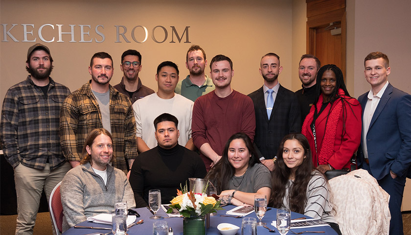 Student-veterans at the 2023 Suffolk Veterans Day Luncheon