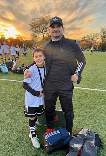 Michael Rueda and son