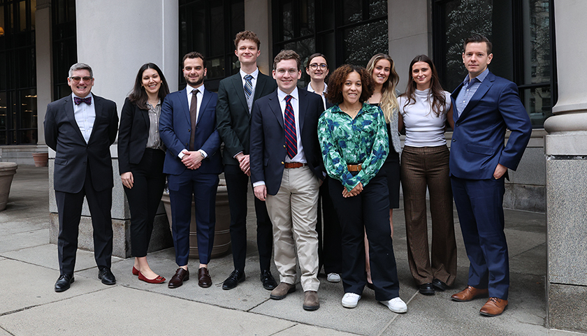 LIT Lab and LIT Clinic students in front of the Law School