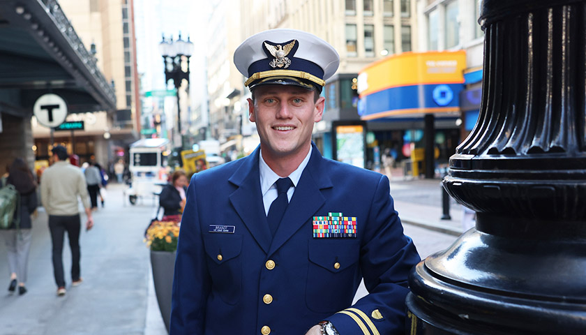 Jack Brandt on Summer St. near the Law School