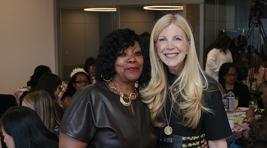 Professor Sonia Alleyne and panelist Sandra Edgerley