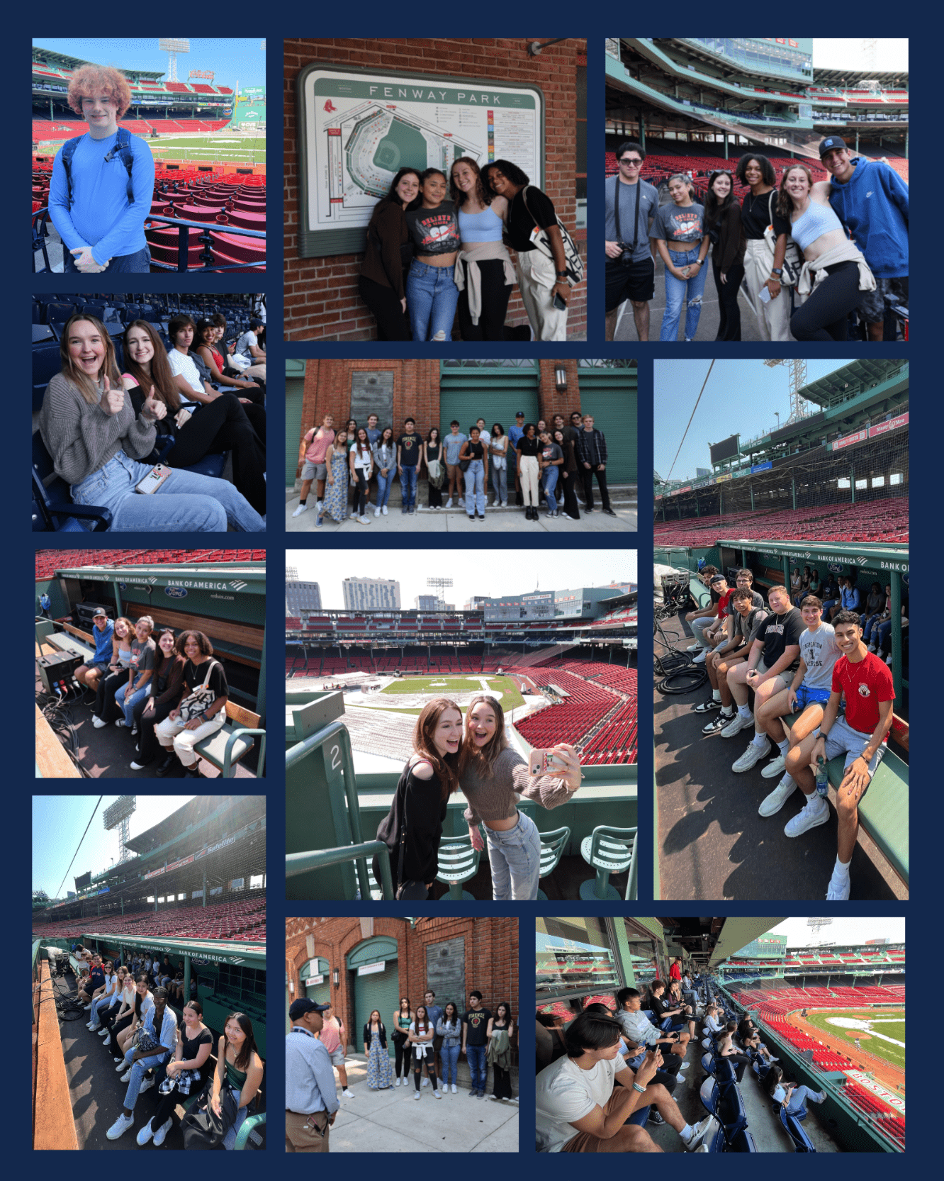 Fenway Park Tour Collage