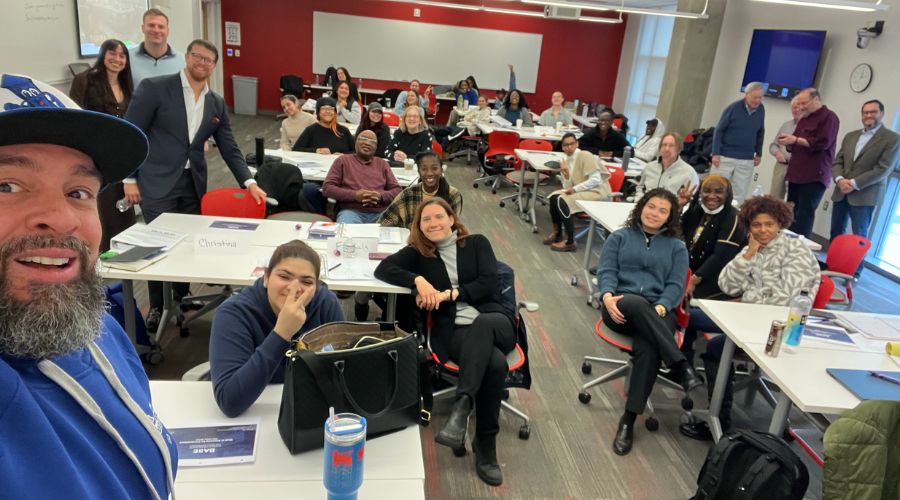 Man taking a selfie at a recent BASE event.