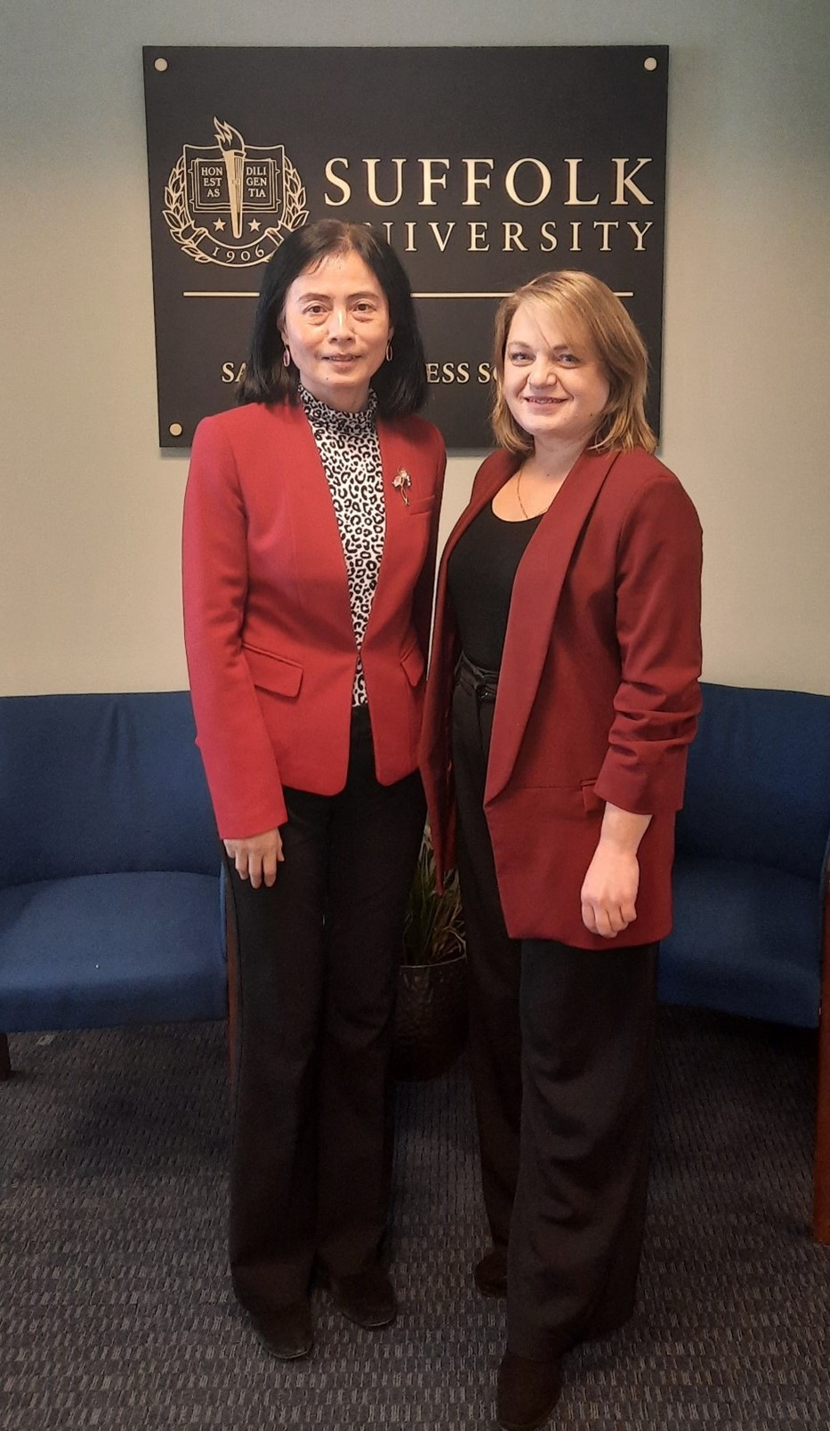Dean Amy Zeng and Dr. Neli Muntean