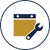 icon showing a pad of paper with a wrench in front of it