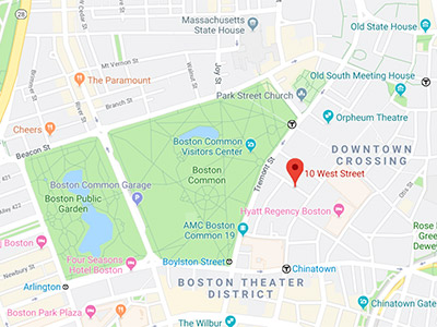 Location of Suffolk's 10 West dorm.