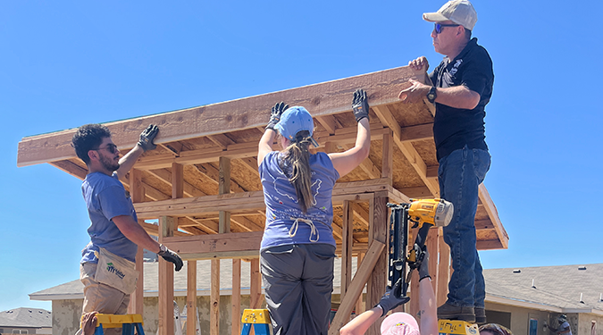 Suffolk students on a service learning trip.