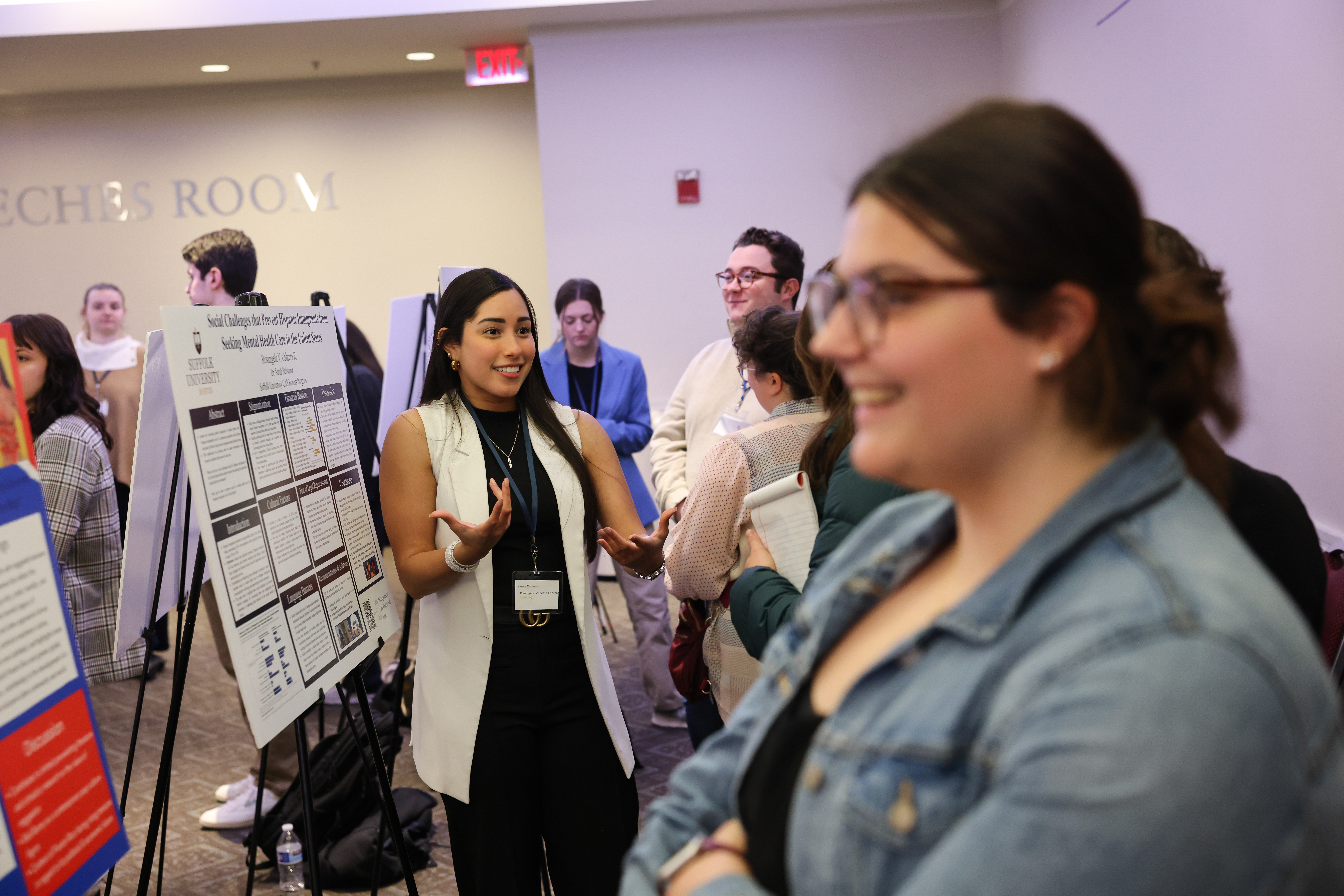 CAS Honors students at a symposium on campus.