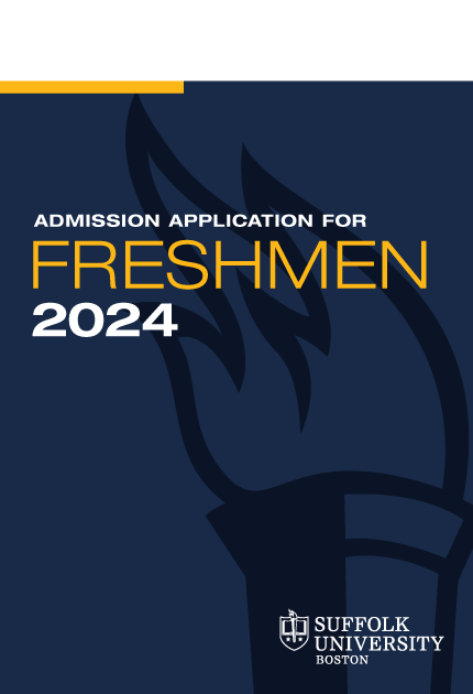 Suffolk University Freshman application cover