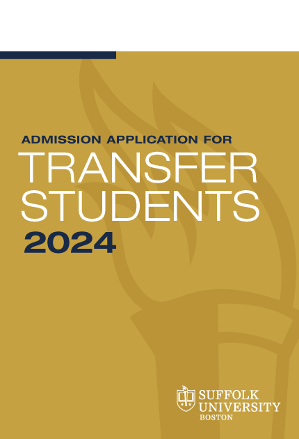 Suffolk University Transfer application cover