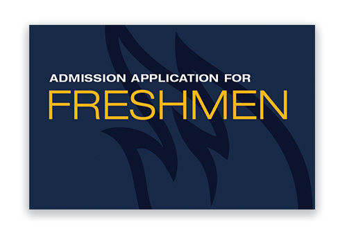 Front cover of the Suffolk University Undergraduate Admission Application for Freshman